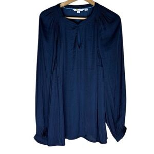 Boden Navy Long Sleeve Blouse Size 16/18